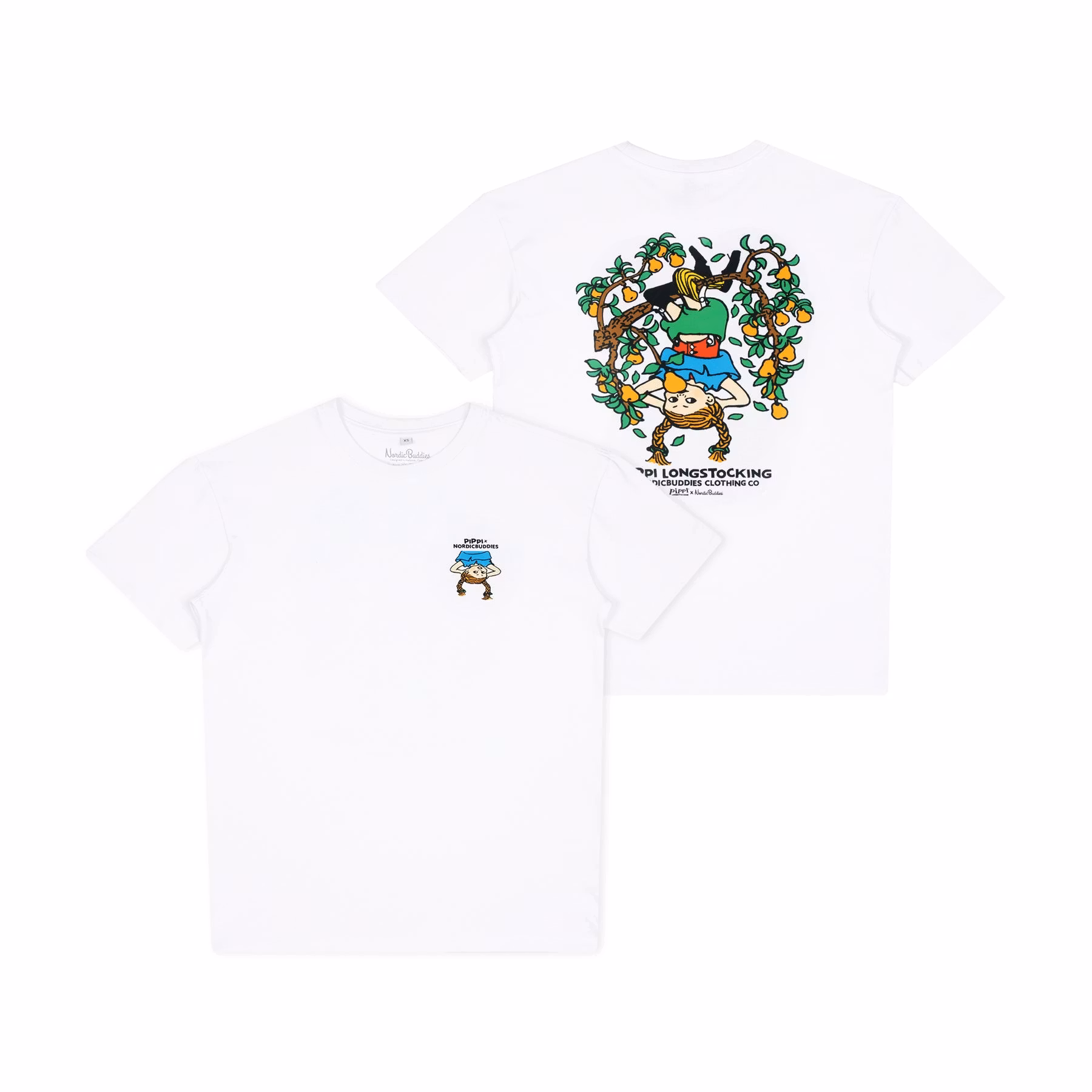 NordicBuddies Pippi In The Tree T-Shirt, White