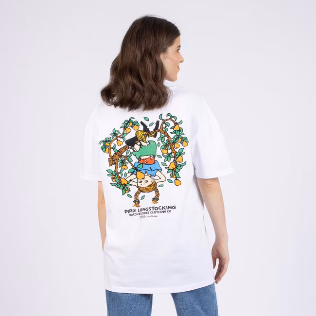 NordicBuddies Pippi In The Tree T-Shirt, White