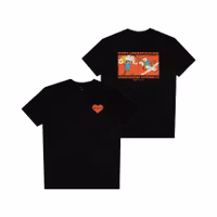 NordicBuddies Pippi Wrestling T-Shirt, Black