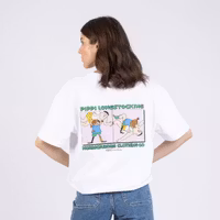 NordicBuddies Pippi Wrestling T-Shirt, White