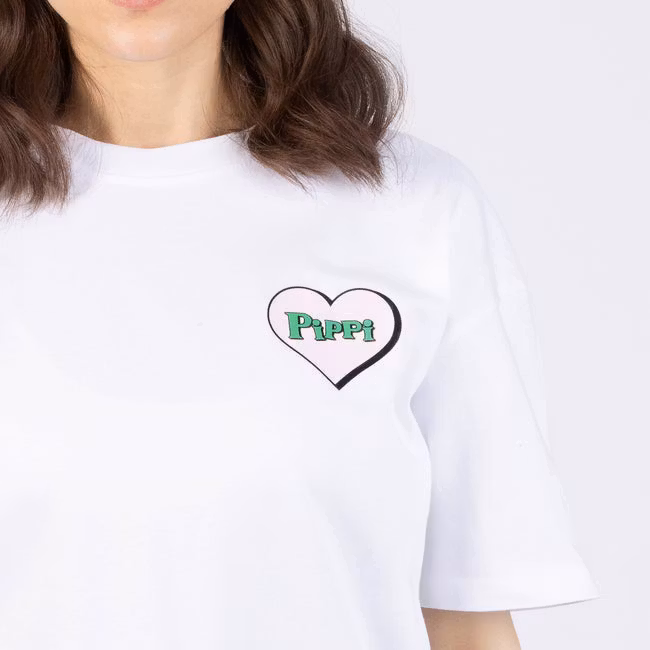 NordicBuddies Pippi Wrestling T-Shirt, White