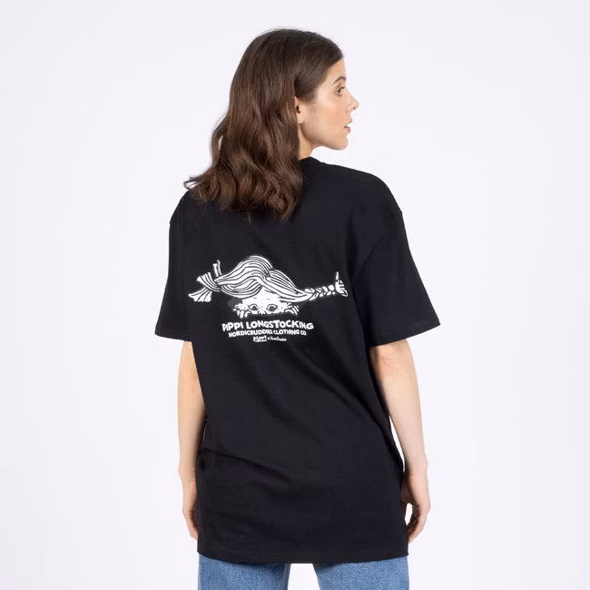 NordicBuddies Pippi Longstocking T-Shirt, Black