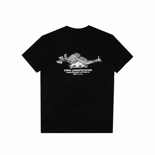 NordicBuddies Pippi Longstocking T-Shirt, Black