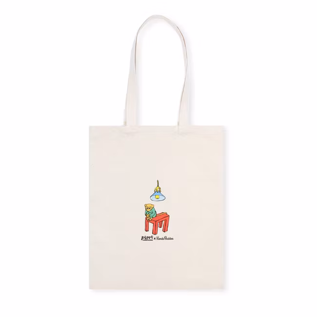 NordicBuddies Pippi Tote Bag, Natural White