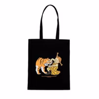 NordicBuddies Pippi And The Tiger Tote Bag, Black