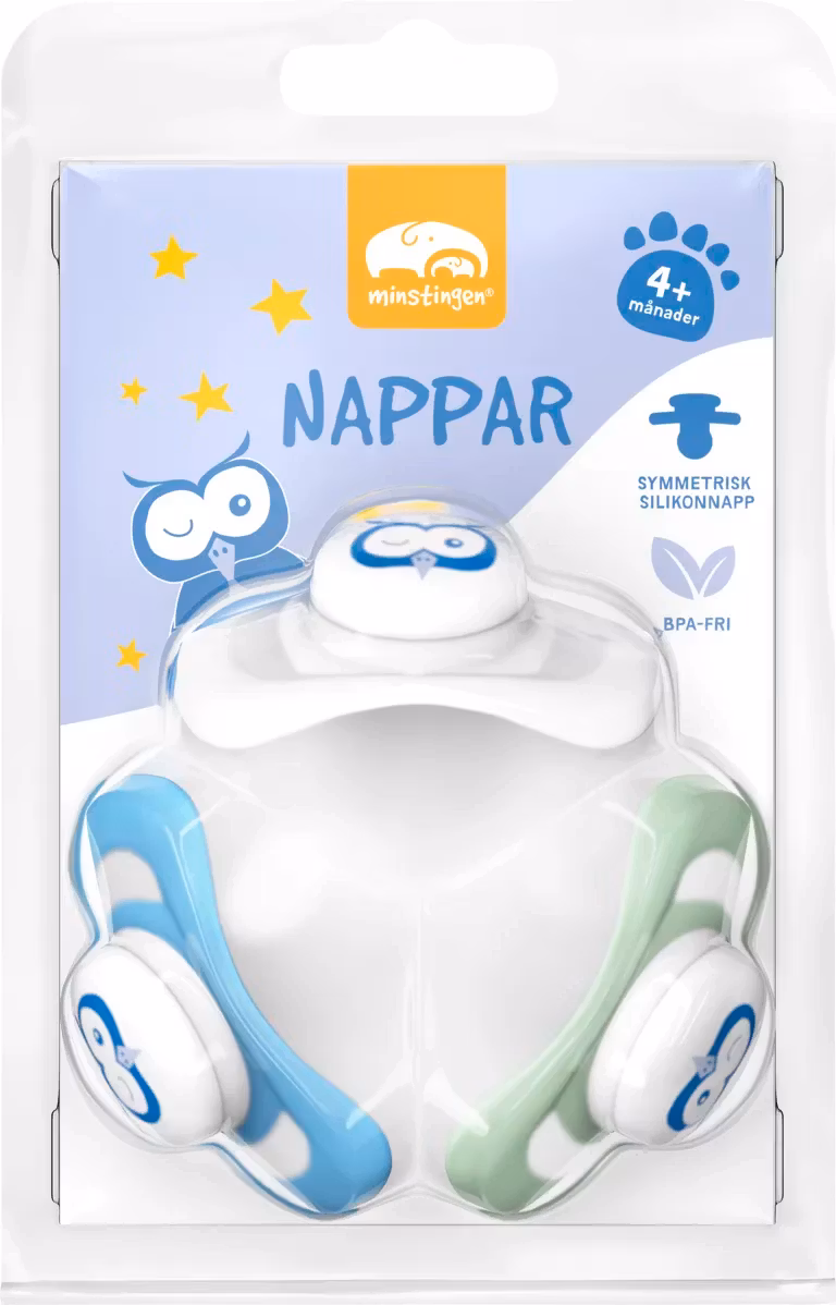 Minstingen Pacifier, Blue - 3-pack