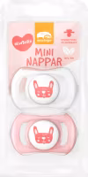 Minstingen Mini-Pacifier, Pink- 2-pack