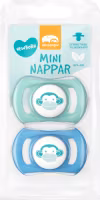 Minstingen Mini-Pacifier, Blue- 2-pack
