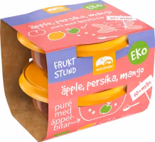 Minstingen Organic Fruit Puree, Apple, Peach & Mango Mellis, 2-pack - 2x110 g