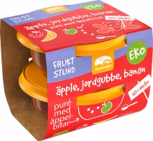 Minstingen Organic Fruit Puree, Apple, strawberry & banana Mellis, 2-pack - 2x110 g