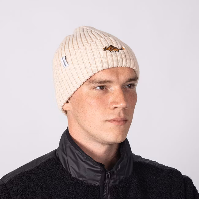 NordicBuddies Pippi Embroidered Beanie, Beige