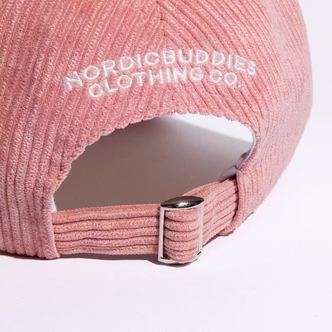 NordicBuddies Pippi Corduroy Dad Cap, Salmon