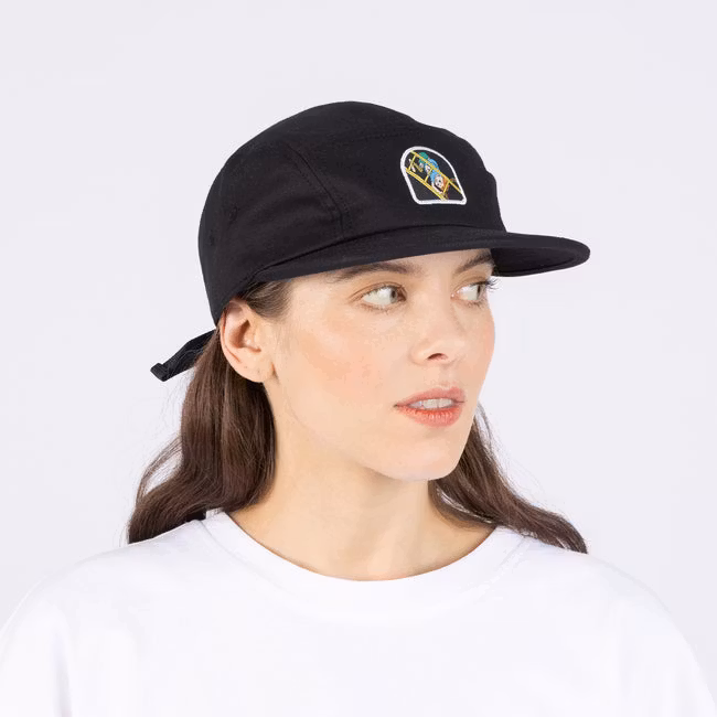 NordicBuddies Pippi And The Ladders Five Panel Cap, Black