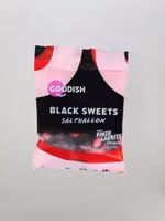 Goodish Finsk Lakrits Black Sweets Salty Raspberry - 100 g