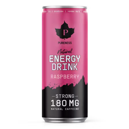 Pureness Natural Energy Drink, Raspberry - 330 ml