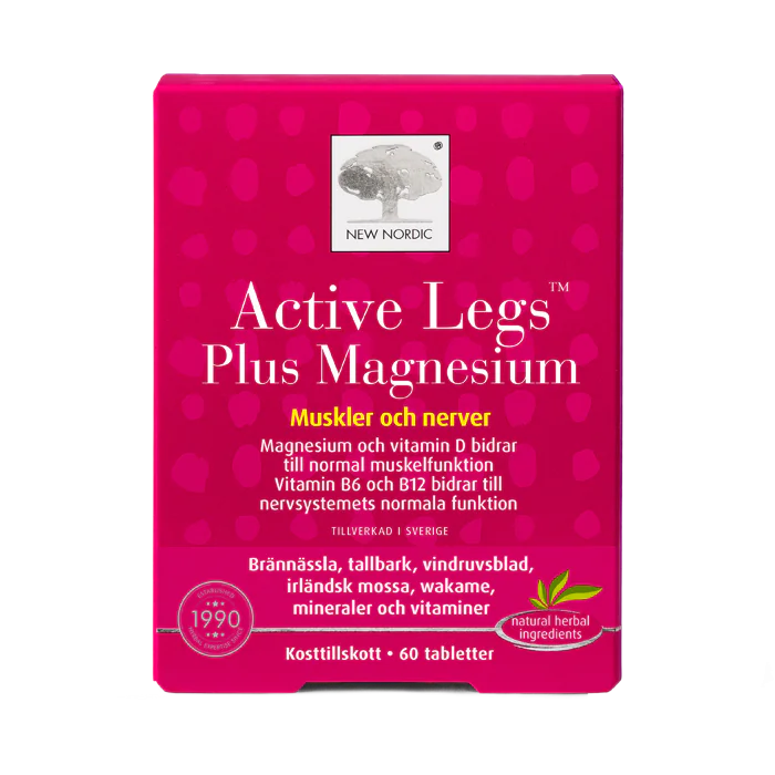 New Nordic Active Legs Plus Magnesium, Blood Vessel And Nerve Function ...