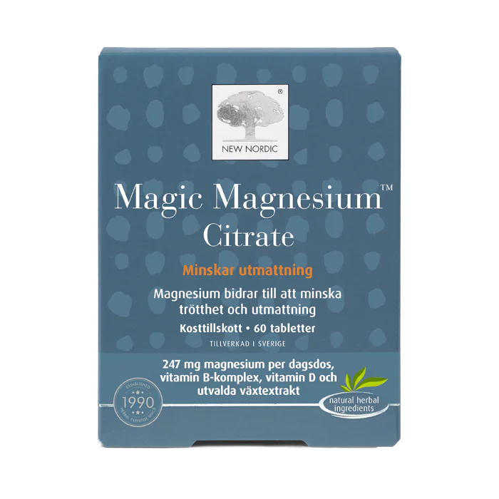 New Nordic Magic Magnesium Citrate, Reduces fatigue - 60 tablets