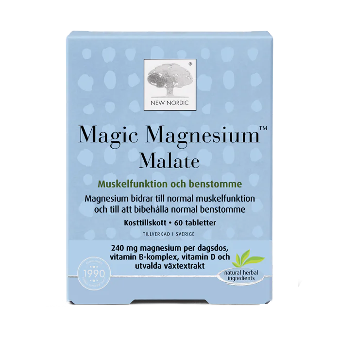 New Nordic Magic Magnesium Malate, Muscle function and bone structure - 60 tablets