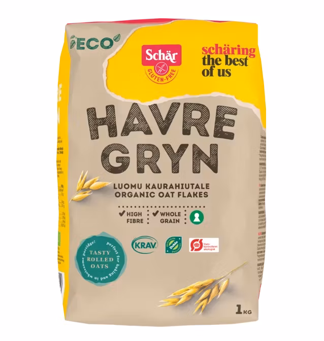 Flocons d'avoine biologiques Semper - 1000 grammes