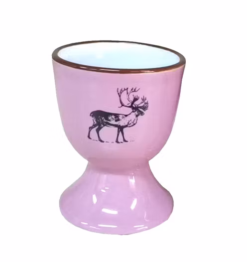 Kieliszek do jajka Robin Ruth Renifer, różowy - 2 szt.