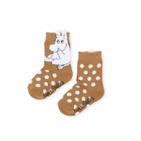 Moomintroll Fluffy Kids Socks, Brown - Size: 28-31