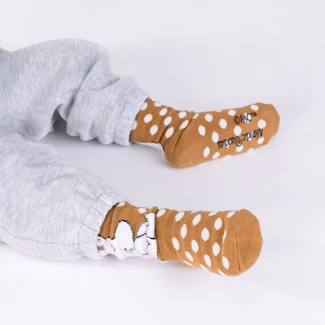 Moomintroll Fluffy Kids Socks, Brown - Size: 28-31