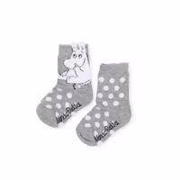 Moomintroll Fluffy Kids Socks, Grey - Size: 28-31