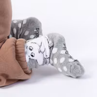 Moomintroll Fluffy Kids Socks, Grey - Size: 28-31
