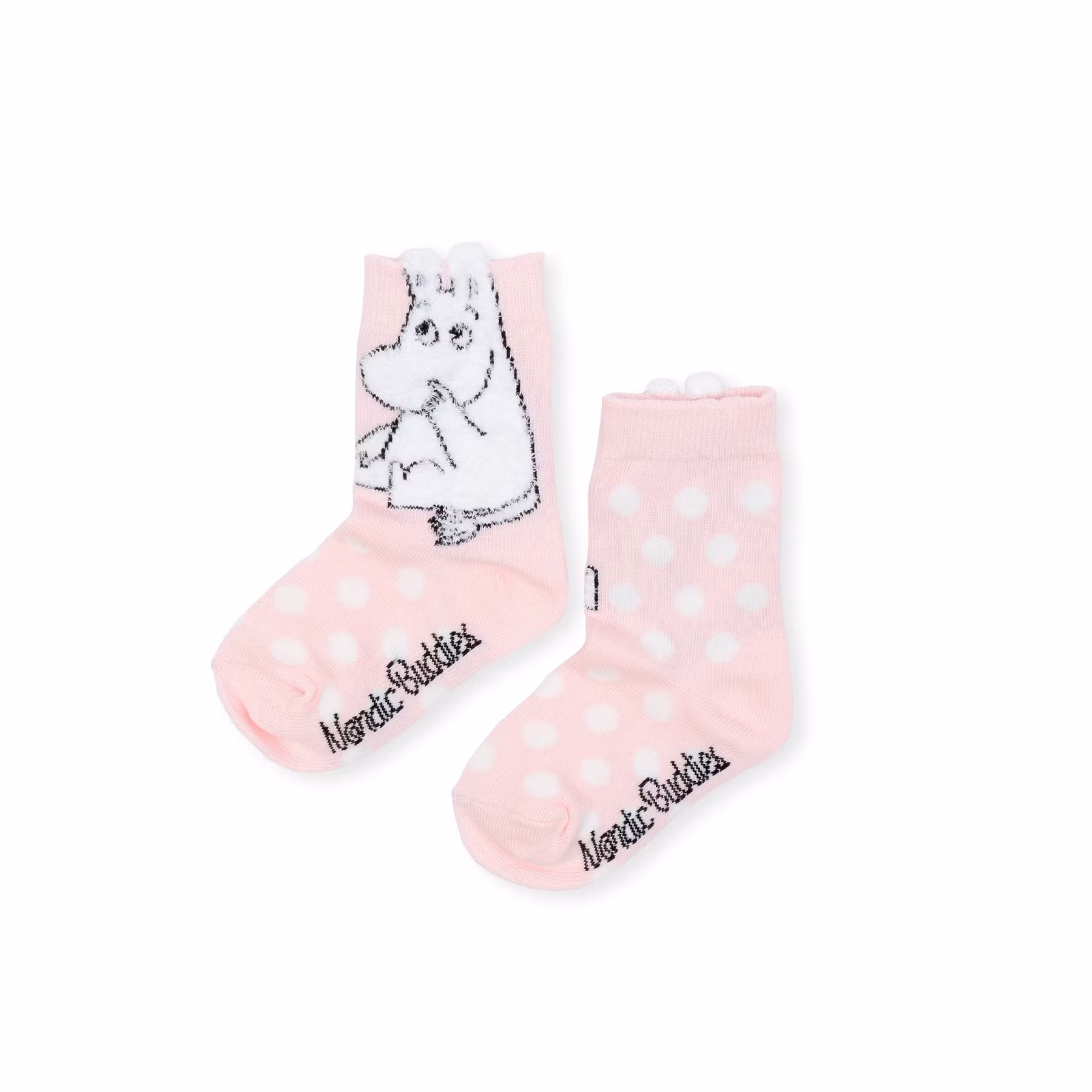 Moomintroll Fluffy Kids Socks, Pink - Size: 28-31