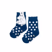 Moomintroll Fluffy Kids Socks, Blue - Size: 28-31