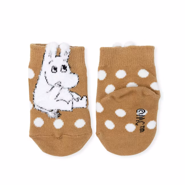 Moomintroll Fluffy Baby Socks - Brown