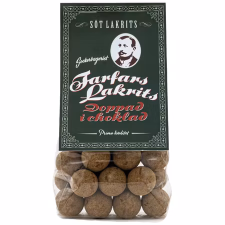 Sockerbageriet Grandpa's Sweet Licorice Balls with Chocolate - 150g