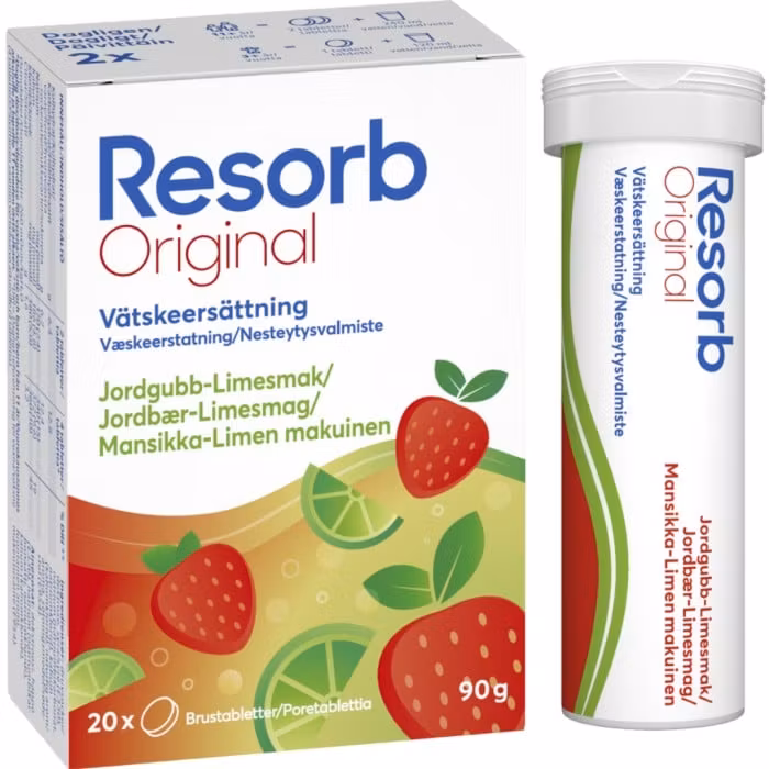Resorb Original Strawberry Lime effervescent tablets - 20 pcs