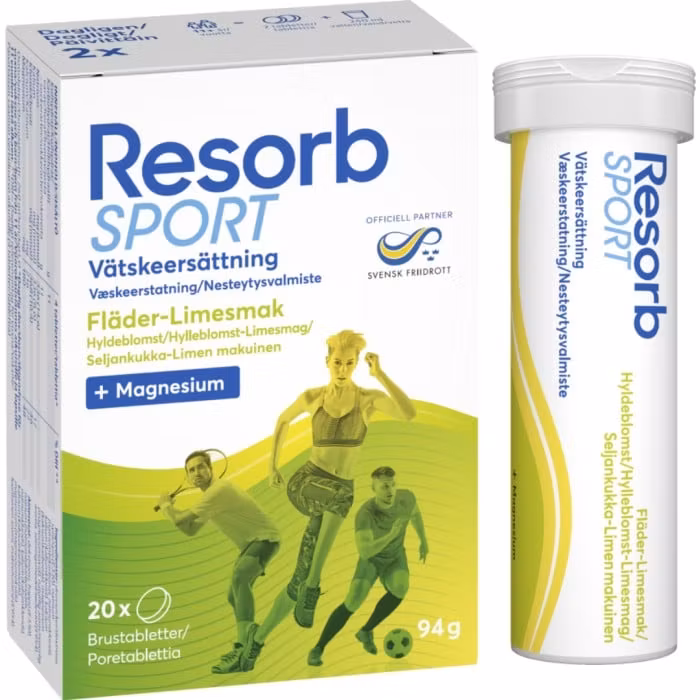 Resorb Sport Elderberry Lime effervescent tablets - 20 pcs