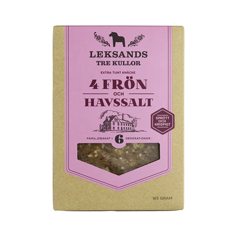Pane croccante sottile Leksands 4 semi/Sale marino - 165 grammi
