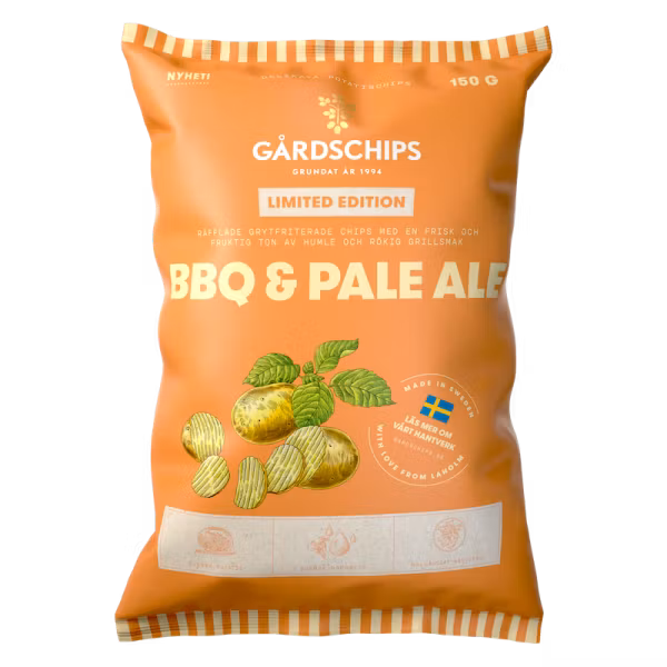 Gårdschips Bbq & Pale Ale - 150 grams