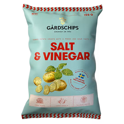 Gårdschips Salt & Vinegar - 150 grams
