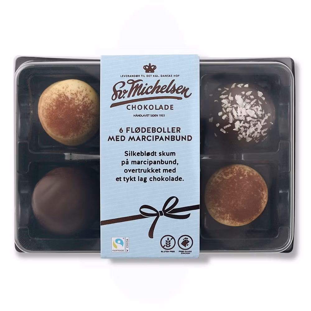 Svend Michelsen 6 Mini Cream Buns, Classic, Coconut And White - 100 grams