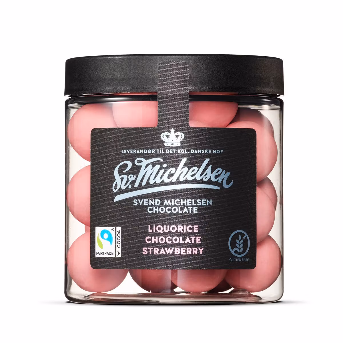 Svend Michelsen Licorice With White Chocolate And Strawberries - 150 grams