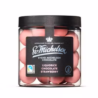 Svend Michelsen Licorice With White Chocolate And Strawberries - 150 grams
