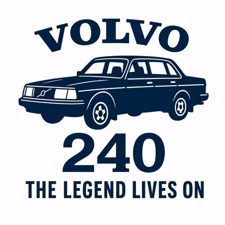 T-shirt, Swedish Car Collection - Volvo 240 "The Legend Lives On"