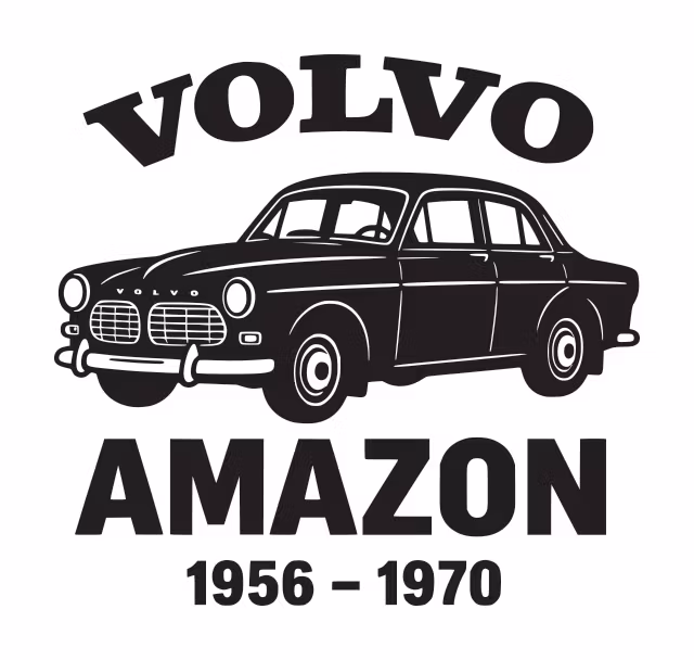 T-shirt, Swedish Car Collection - Volvo Amazon
