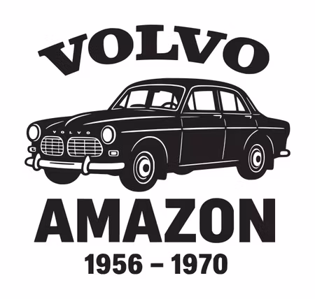 T-shirt, Swedish Car Collection - Volvo Amazon