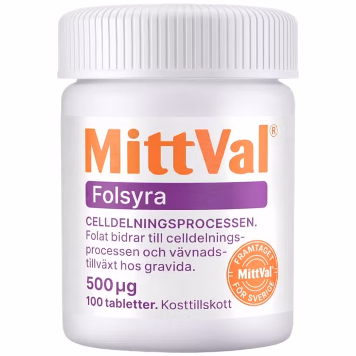 MittVal Foliumzuur - 100 tabletten