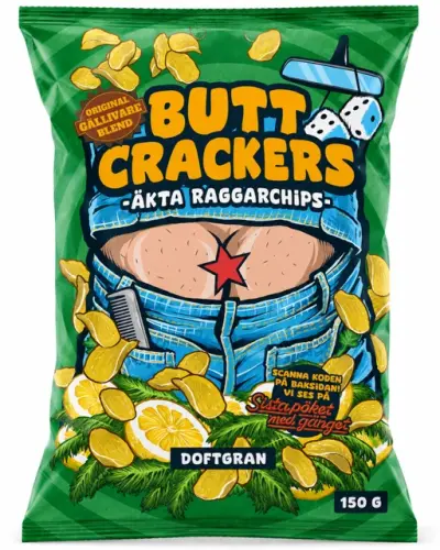 Chips Ronny & Ragge Butt Crackers Wunderbaum - 150 grammes
