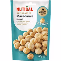 Nueces de macadamia tostadas y saladas Nutisal - 80 gramos