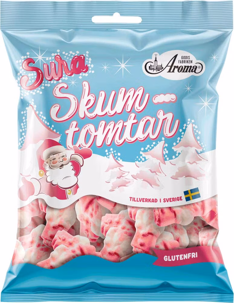 Aroma Sour Foam Santas - 80 grams