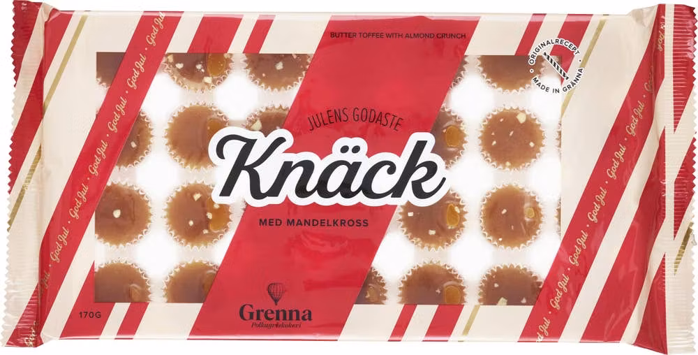 Grenna Polkagriskokeri Swedish Toffee with Crushed Almonds - 170 grams