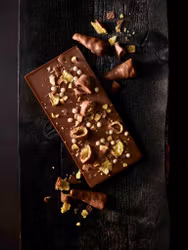 Sjokoladeplate Melkesjokolade m smash, fudge og havsalt