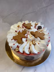 Iskake pepperkakeis - vaniljeis - bærsorbet